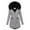 Grey, variant on Trim Parka Coat Women Clothing Zip-Up Thermal Overcoat Pocket Drawstring Hood Soft Lining Winter
