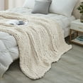 thumbnail image 1 of Chunky Knit Throw Blanket, Luxury Soft Cozy Chenille Throw Blanket, Large Throw Bed Blanket for Couch, Sofa, Home Decor,Gift - Machine Washable, 1 of 8