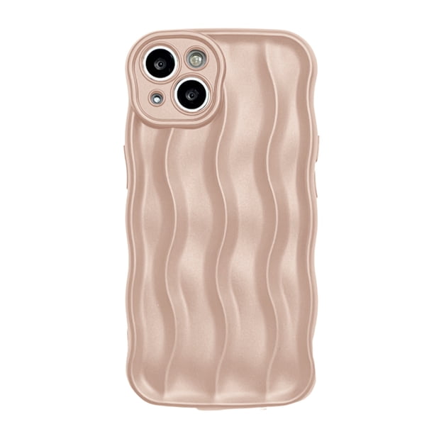 I15 Pro Con Patrón De Ondas De Agua Y Marco Rizado, Compatible Con Iphone