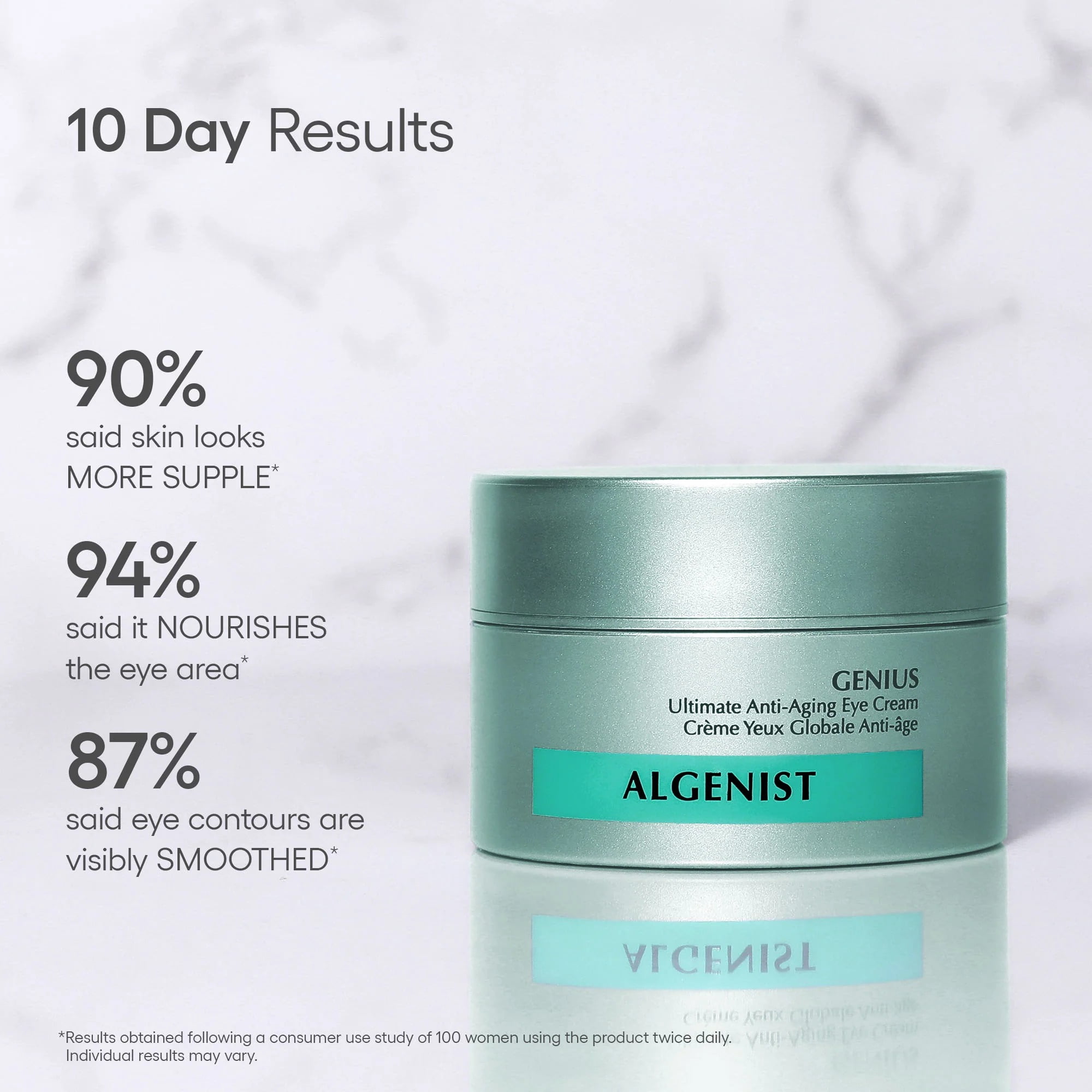 Algenist GENIUS Ultimate Anti-Aging Eye Cream – Firming Under Eye Cream with Collagen + Microalgae Oil – Helps to Visibly Plump, Smooth, and Restore Radiance to the Delicate Eye Area (0.5 oz)
