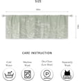 thumbnail image 4 of Sage Green Floral Wildflower Valances Kitchen Curtains Short Small Rustic Botanical Leaves Vintage Flower Herb Rod Pocket Farmhouse Bedroom Living Room Treatment Fabric 1 Panel 52Wx18H Inch, 4 of 4