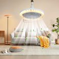 thumbnail image 1 of Feltree Smart Ceiling Fan with Crystal Chandelier Light, Remote Control, Dimmable LED, 3-Speed Fan for Bedroom and Kitchen, 1 of 8