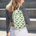 thumbnail image 5 of Disketp St. Patrick's day print Canvas Backpack Lightweight Travel Daypack Student Rucksack Laptop Backpack-Small, 5 of 5