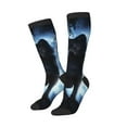 thumbnail image 2 of Balery Night Scene of Wolves Printed Novelty Socks Men's Women's Crew Socks Sports Socks Knee High Socks Cotton Socks Quirky and Cool Socks, 2 of 9