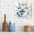 thumbnail image 6 of Alaskan Malamute Dog Wall Clock Battery Operated Silent Non-Ticking Bedroom Office Kitchen Home School Decor 7.8"(Black), 6 of 10