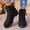 Black, variant on Women's Ankle Boots Lace up, Flat Fashion Combat Booties Low Heel Gray 9(42)
