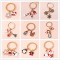 thumbnail image 2 of LLavero de Navidad de 50 estilos, lindo muñeco de nieve, árbol, calcetín, Papá Noel, ciervo, campana, regalos, llavero de coche, joyería de Año Nuevo, 2 of 4