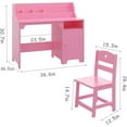 thumbnail image 4 of YUSAZENS Study Desk with Chair, Wooden Study Table & Set with Hutch and Storage Cabinet for Ages 3-12, Perfect Student Writing Desk & Computer Workstation, 4 of 5