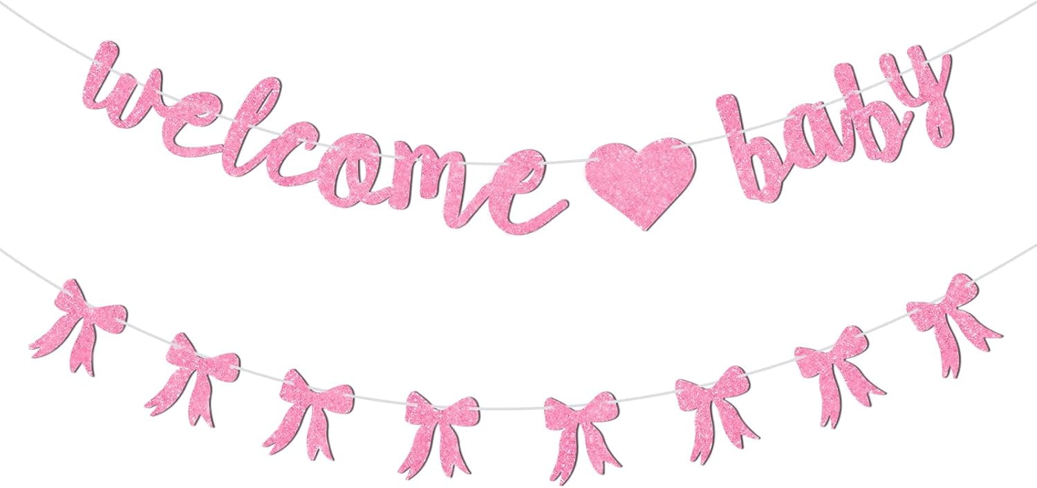 Benvenuto Home Decorazione, Benvenuto a casa Baby Welcome Home Baby Girl Benvenuto per la festa di inaugurazione della casa, nascita, decorazioni