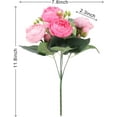 thumbnail image 4 of 2 Bundles Artificial Peonies Flower Silk Peony Bouquet for Home Wedding Party Decoration, 4 of 9