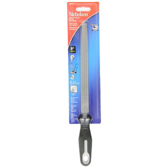 File Nicholson 8 Mill Bastard de corte único con mango ergonómico