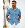 thumbnail image 4 of COOFANDY Men's Vacation Shirt Summer Beach Button Up Tropical Short Sleeve Floral Shirt, 4 of 6
