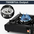 thumbnail image 5 of Portable Dual Fuel Gas Stove for Grill Camping and Outdoor Cooking with Butane & Propane Compatibility, Propane Adapter Hose and Carrying Case Included, 7800 BTUs Output, 5 of 10