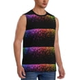 thumbnail image 2 of Easygdp Colorful Sparkling Men's Breathable Tank Tops Sleeveless Sporty T Shirts for Basketball, Mountaineering, Bodybuilding -XX-Large, 2 of 8