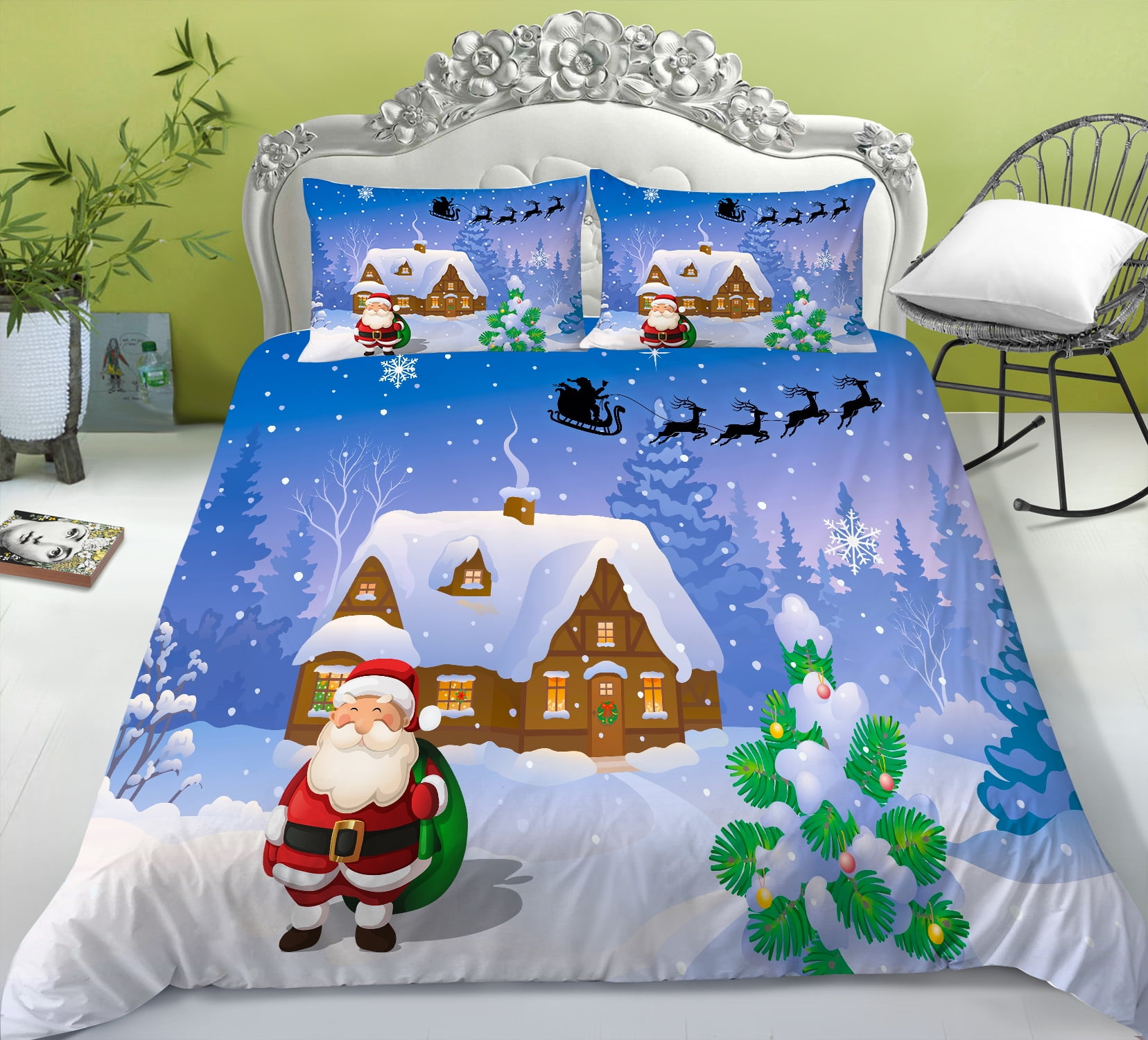 Newly Duvet Covers Merry Christmas Bedding Set Man Woman Home Bedclothes Microfiber Bedspreads