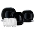 thumbnail image 1 of Vajilla Carine de Opal Negro con Vaso 16 Piezas, 1 of 3
