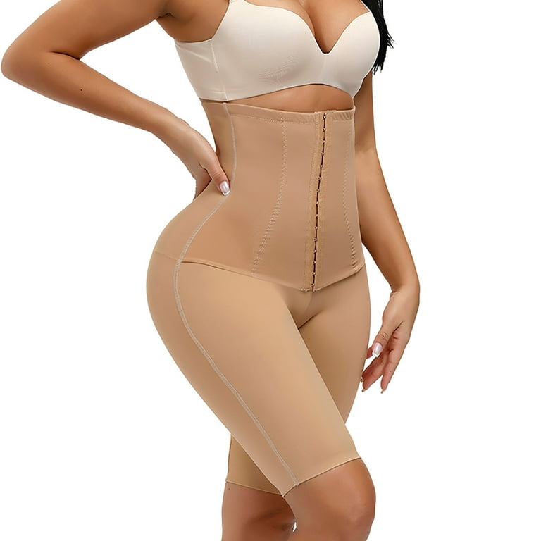 Shapewear For Women Tummy Control Strapless High Waisted Tucked In Waist  Shaping Pants Beige XXXXL 