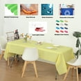 thumbnail image 2 of (4 Pack) Yellow Premium Rectangle Heavy-Duty Plastic Table Covers ( Reusable), 2 of 6