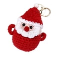 thumbnail image 2 of Fwttom Polyeste R, Crocheted Snowman and Santa Claus Keychains Made of Wool Yarn, 2 of 2