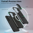 thumbnail image 4 of Phone Case for Samsung Galaxy S24 Plus /S24+ Hybrid Case with MagSafe Compatible Wireless Charging, Full Camera Protection & Stand Cover [ Black ], 4 of 8