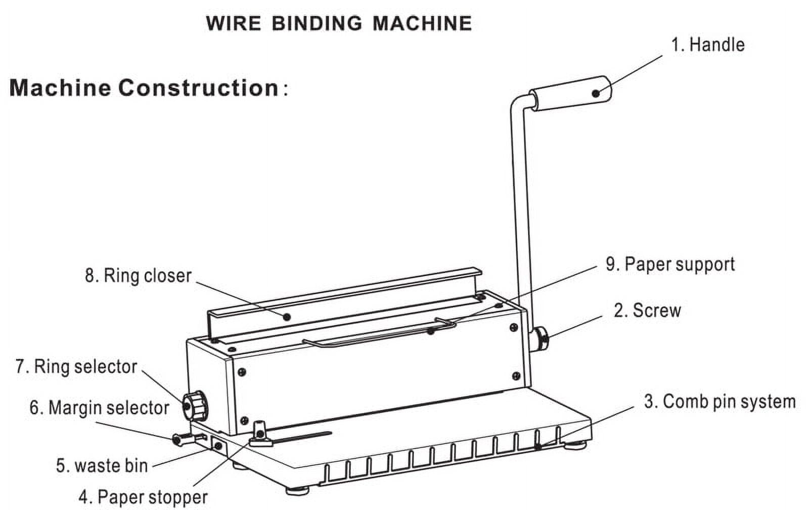 PreAsion Manual Spiral Coil Binder Puncher 34 Holes Book Punching Binding Machine All Steel Metal