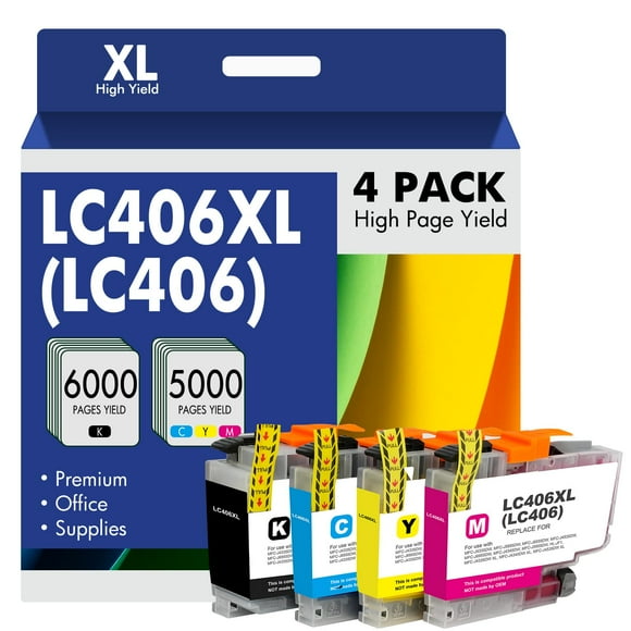 Cartuchos de tinta Toner Bank LC406XL LC406 para impresora Brother