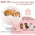 thumbnail image 6 of Dog Beds for Medium Dogs, Pink Dog Bed with Blanket Attached, Calming Anti-Anxiety Fluffy Dog Bed Washable (20"/26"/35"), 6 of 17