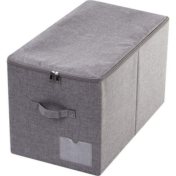 56 x 32 x 33 cm (L x W x H) - Foldable storage box for winter clothes with lid - Compatible with Ikea Pax Closet with a depth of 60 cm - Dark gray