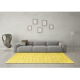 thumbnail image 3 of Ahgly Company Machine Washable Indoor Round Oriental Yellow Industrial Area Rugs, 3' Round, 3 of 4