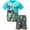 Blue/gray, variant on Star Wars The Child T-Shirt and French TerryShorts Outfit Set Infant to Big Kid