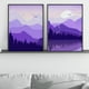 thumbnail image 4 of Decoración de arte de la pared Hermosa púrpura sin marca de paisaje Pintura Pensando el colgante para la sala de estar interior Diseño de la escena 4 piezas Speravity HA011832-00, 4 of 7