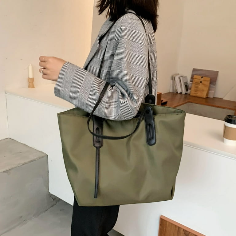 1pc Large Capacity Simple Design Women's Shoulder Bag, Versatile Tote Bag  For School And Work