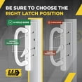 thumbnail image 6 of 8.5" Legacy Sliding Patio Glass Door Offset Handle Set - Sash Controls 2265 WITH Mortise Lock 45° for Replacement Fits 3-15/16” Screw Hole Spacing and 1-1/4" to 2-1/4" Door Thickness, 6 of 7