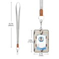 thumbnail image 3 of PU Leather Badge Holder ID Badge Holder with Lanyard for Cards & Credentials Bow and Chickens, 3 of 6