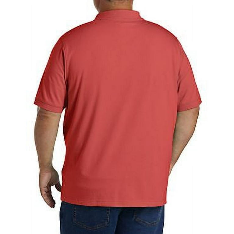 Big and Tall Essentials by DXL Men s Jersey Polo Shirt Red Heather 6XL