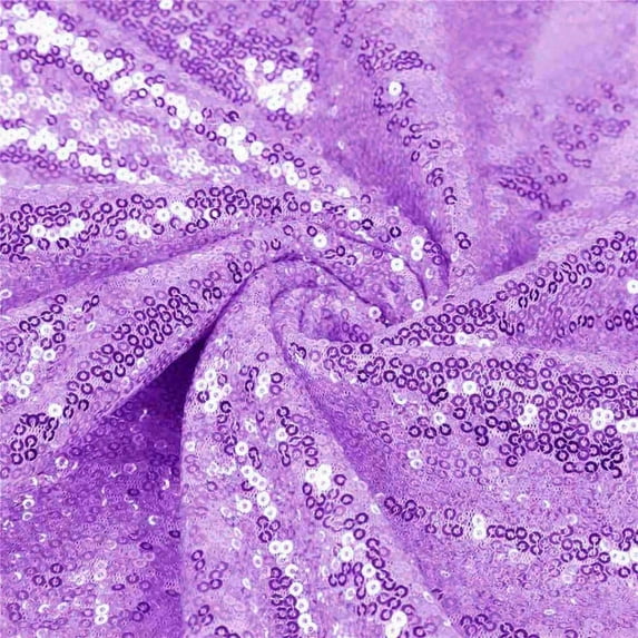 Decorative Silk Inc Sequin Fabric Glitter Embroidery Fabric by The Yard Material for DIY Sewing Curtain Backdrop Tablecloth Table Linen Runner Clothes (25 Yard,Lilac )