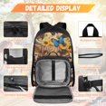 thumbnail image 3 of KUIFORTI Cow Sunflower Backpack and Lunch Box, 4Pcs Kids School Bag Set for Elementary Primary Middle School, Girls Boys Bookbag with Pencil Case Water Bottle Sleeve, 3 of 7