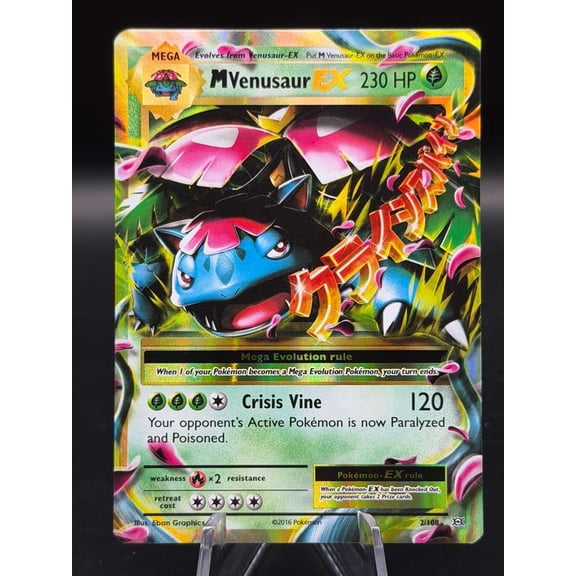 Near Mint Pokemon 2016 Evolutions M Venusaur EX Holo Rare #2/108 Trading Card