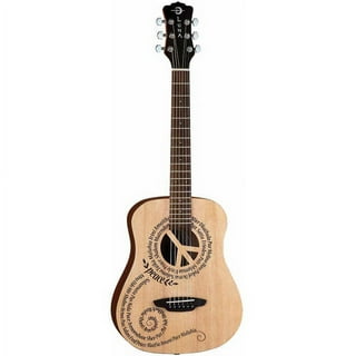 Luna Guitars Gypsy Tattoo Mahogany Acoustic-Electric Grand Concert Guitar  Satin