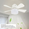 thumbnail image 4 of Ceiling Fan Lamp, E26 LED Ceiling Fan with Light 3 Colors Dimmable, Quiet Screw in Base, Timer Function APP Control, Ideal for Bedrooms, Bathrooms, and Kitchens, 4 of 7