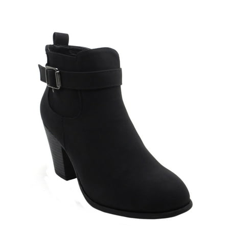 - Blue Women's Loko Low Heel Ankle High Lace Up Side Zip Fashion Boots