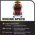 thumbnail image 3 of 1:50 Western Star 49X SB Tridem Tractor - Opening Hood - Detroit Diesel Engine - Opening Doors & Interior XL 120 HDG Drop Deck Trailer, with Single & Tandem Axle Boosters - Diecast Masters - 71090, 3 of 8