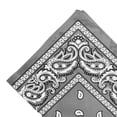 thumbnail image 6 of Unisex Novelty Paisley Print Bandana Head Wrap Hair Band Gray, 6 of 6