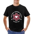 thumbnail image 7 of Emotional Support Husband Quirky Men's Cotton Short Sleeve HD Print Tee for Casual T-Shirt Crew Neck Top Black L, 7 of 7