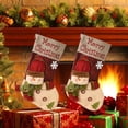 thumbnail image 1 of Knit Christmas Stockings Large Plain Classic Yarn Xmas Stockings Gifts For Family Holiday Decorations Fireplace Hanging Stockings Xmas Season Party Decor, 1 of 6