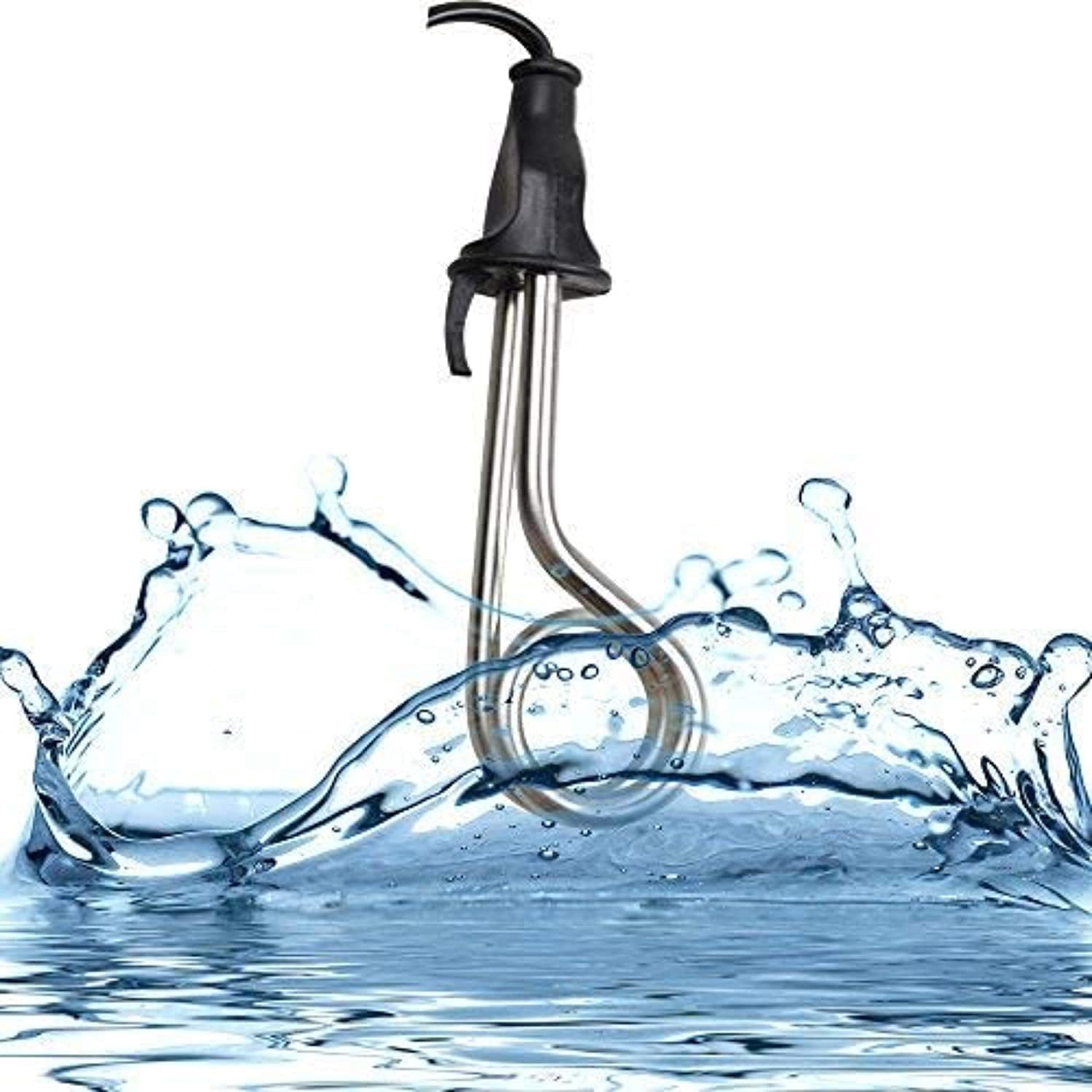 OVENTE Car Electric Immersion Heater for Tea Coffee, Portable Submersible Water Warmer, Black CH1121