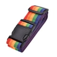 thumbnail image 1 of Unique Bargains Luggage Strap Suitcase Belt with Buckle, 2Mx5cm Adjustable Travel Packing , Multi Color (Red Orange Yellow Green Blue), 1 of 6