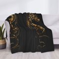 thumbnail image 4 of Throw Blanket for Couch - Golden Dragon Tattoo Art Soft Comfy Lightweight Cozy Warm Throw Blanket, Fuzzy Plush Flannel Blanket & Throws for Sofa and Bed All Season, 4 of 8