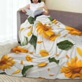 thumbnail image 6 of Fuzoiu Sunny Yellow SunFlower Print Ultra-Soft Micro Fleece Blanket,All Seasons Flannel Throw, Lightweight Blanket for Bed, Sofa, Couch, Movie Night, Camping, and Travel-50"x40", 6 of 7