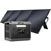 SolarPlay Portable Power Station, 2400W/2160Wh Large Capacity Solar Power Station, with 200W Solar Panel, 4 AC Outlets (4800W Peak), Emergency Power Station for Home, Camping, Outdoor Battery Backup
